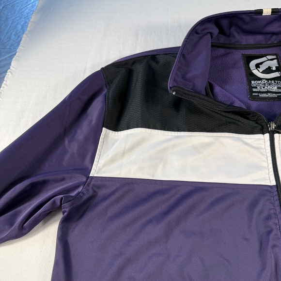Ecko Unltd Mens XL Purple Track Jacket Athletic Zip Y2K Retro Hip Hop Streetwear - Picture 11 of 13